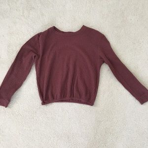 Maroon long sleeved top